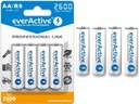 4x everActive AA LR6 R6 Ni-MH 2600mAh 1,2V dobíjacie batérie