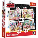 Trefl Puzzle 4v1 Disney Minnie s priateľmi