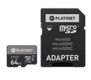 Platinet microSDXC pamäťová karta 64GB + Adaptér 90 MB/s