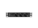 RACK lišta Lanberg PDU-03F-0200-BK (3 x Shuko; 16