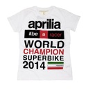 Tričko APRILIA Unisex Majster sveta Biela M