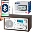 KUCHYNSKÉ RÁDIO PRENOSNÉ BLUETOOTH RETRO LCD HODINY BUDÍK FM ANTÉNA USB SD