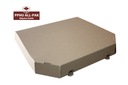 EKO krabica na pizzu 34 x 34 x 4 cm, hnedá, zrezané rohy (100 ks)