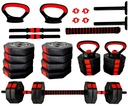 NASTAVITEĽNÉ DUMBS 20KG KETTLEBELL BAR SET