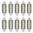 10ks 42mm 5050 4 SMD LED Soft Car 12V 2W Still