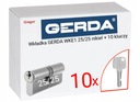 Valec GERDA WKE1 25/25 nikel + 10 kľúčov