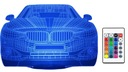 3D LED LAMPA BMW AUTO FARBY AUT + DIAĽKOVÉ OVLÁDANIE