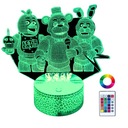 FNAF Five Nights at Freddy's LED Stolná lampa pre deti + diaľkové ovládanie