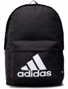 Školský batoh Adidas Classic Badge of Sport s 3 prúžkami, čierny