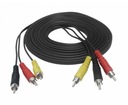 Kábel 3x RCA (cinch) - 3x RCA zástrčky 3m (0464)