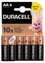 Duracell Basic Duralock AA batérie x 6 1,5V VÝKONNÝ