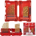 Sada vrtákov pre KOV 1/4 Hex Milwaukee 19 ks s BREAKER HSS-G TiN RED