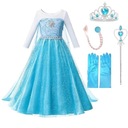 ELSA ELZA DRESS OUTFIT ŠATOVÉ ŠATY Karneval 116-122 M 5-7 rokov