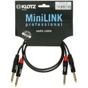 KLOTZ Káblový konektor 2xJACK-2x JACK 6,3 mm stereo 0,9 m