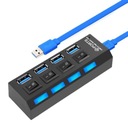 HUB USB 3.0 SPLITTER 4 USB porty s prepínačmi