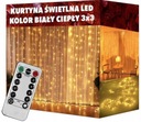 SVETELNÁ ZÁPONA GARLANDA TEPLÁ FARBA 300 LED PRE USB 3x3M ICILS + DIAĽKOVÉ OVLÁDANIE