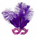 Violetta fialová maska ​​Carnival Feathers Fun