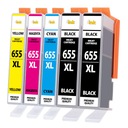 5x 655 ATRAMENT PRE HP DESKJET INK ADVANTAGE 5000 5500