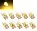 10x Teplá biela T10 501 168 SMD COB 8 LED sklo