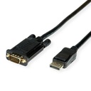 DisplayPort - VGA, M/M, čierny, 1m adaptérový kábel