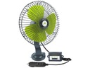 VENTILÁTOR KOVOVÝ OTOČNÝ 12V 20 CM PRÍSAVKA