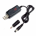 USB kábel prevodník 9V/12V 2A DC 3,5/1,35 5,5