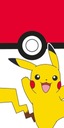 POKEMON POKEBALL PIKACHU BAVLNA OTERKA NA PLÁŽ 70x140