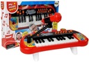 Klávesnica Piano 24 kláves USB mikrofón červený - ideálne pre deti