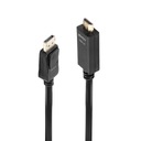 LINDY DisplayPort - HDMI adaptérový kábel M/M 10,2G 1m čierny 4K UHD 30Hz