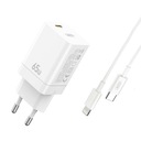 PD 65W sieťová nabíjačka 1xUSB-C + USB-C - iPhone