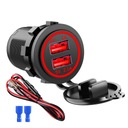 12V/24V vodotesná duálna USB nabíjačka pre p