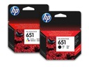 Sada atramentov: 2x HP 651 black C2P10AE, farba C2P11AE