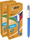 BIC viacfarebné automatické guľôčkové pero 4 NÁPLNE ZMIEŠANÝCH FAREB x 24