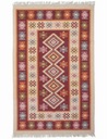 Koberec Kilim, tkaný, obojstranný vzor, ​​120x180 cm, bordový