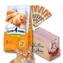 CLUB 4 PAWS sada suchého a mokrého krmiva pre mačky s králikom 30% LACNEJŠIE