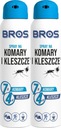 Sprej na komáre a kliešte Bros 90ml x2