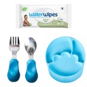 Tanier s prísavkou Cutlery + WaterWipes BLW KIDS vlhčené obrúsky