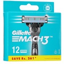 GILLETTE MACH 3 STROJOVÉ VLOŽKY 12 KS