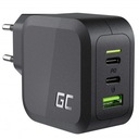 SIEŤOVÁ NABÍJAČKA GREENCELL GAN 65W 2XUSB-C PD + USB QC VÝKONNÁ PRE LAPTOP