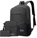 BACKPACK SET TAŠKA 3 v 1 KAPACITA VEĽKÁ TAŠKA USB