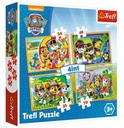 PUZZZLE 4V1 PUZZZLE PRE DETI PRÁZDNINOVÁ Tlapková PATROL PAW 207 EL 4+ KOCKY