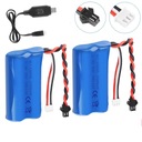 2x lítium-iónová batéria 7,4 V 1500 mAh SM zástrčka pre autá RC