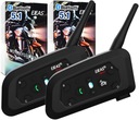 2x EJEAS V6 PRO MOTORCYCLE INTERCOM USB-C 2024 Bluetooth 5.1 pre prilbu