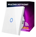 Jediný dotykový vypínač svetla z bieleho skla WIFI + RF SMART Ewelink