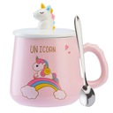 UNICORN 3D hrnček darček pre dievčatá 5-14 rokov 380ml RUŽOVÝ