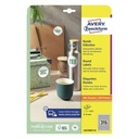 Etikety Avery okrúhle 25xA4, priemer 10mm, biele, odnímateľné