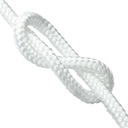 POLYPROPYLÉNOVÉ lano 4mm, pletené, BIELE, hladké, 50m