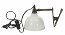 LAMPA S KLIPOM retro štýl biely priemer 14 cm