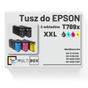 5x NOVÝ atrament T789 XXL pre EPSON WorkForce Pro WF-5620DWF WF-5690 DWF