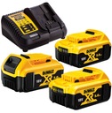 3x 18V BATÉRIA DCB184 + NABÍJAČKA DEWALT DCB115